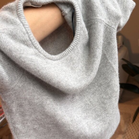 ✨H&M ✨Premium Selection Cashmere Top Taupe S - Picture 4 of 9